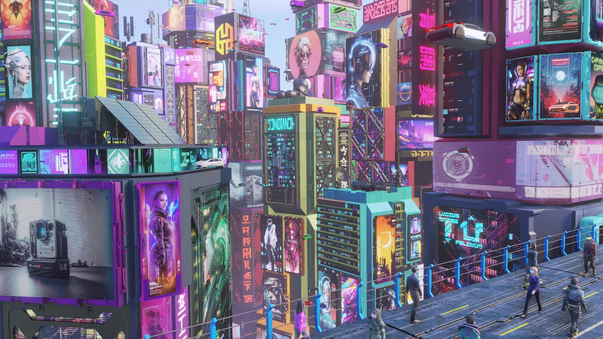 Wallpaper #n3QNzY4B_8f4nGFaSHRW58 Cyberpunk Urban City Live Wallpaper Moewalls