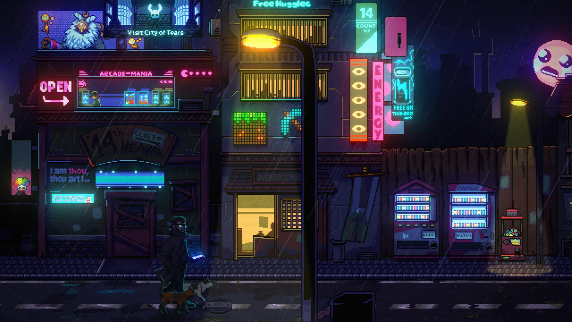 Wallpaper #F6UfMpMB0vj5YdARvNNx347 Cyberpunk Bar Pixel Live Wallpaper Moewalls