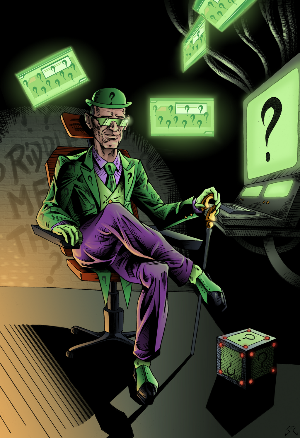 Wallpaper #LhnSLo8BtGB6xQ78UZZL37 Old Riddler by Sedah Senrot on Deviantart