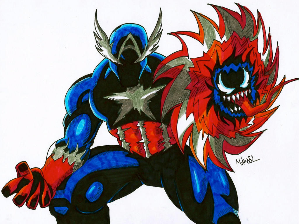 Wallpaper #_mhlGpMBSpphPi3-EBu0148 Symbiote Captain America by Mikees on Deviantart