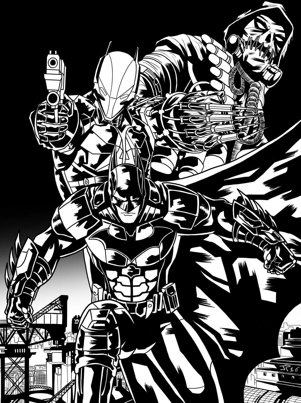 Wallpaper #bs7zJJMB71dOy6JZNBJ_278 Batman Arkham Knight Poster Lineart by Jonathanpiccini Jp on Deviantart