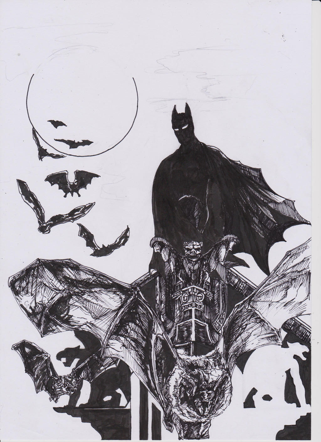 Wallpaper #jxkZHo8BtGB6xQ78tnig53 Batman Gargoyles Bats Sketch Inks by Ozymandy Kes on Deviantart