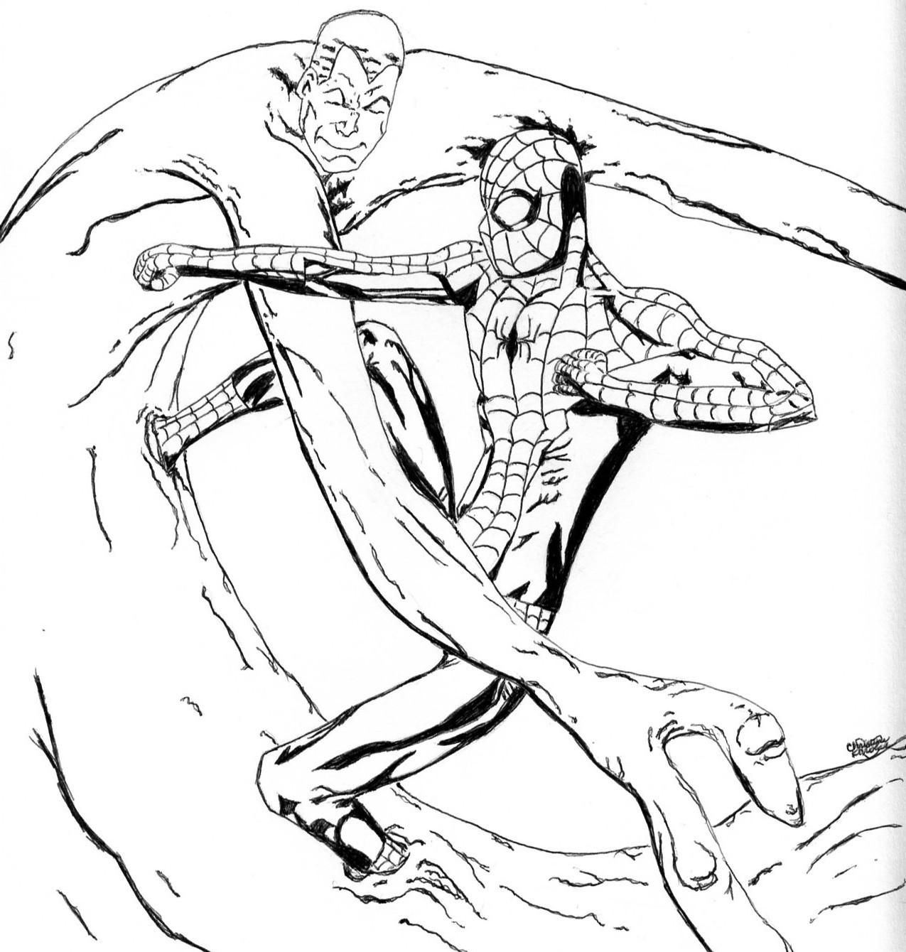 Wallpaper #wgAV6Y4BSdW8dNou7A1s52 Spiderman vs Sandman Ink by Flashgirl101 on Deviantart