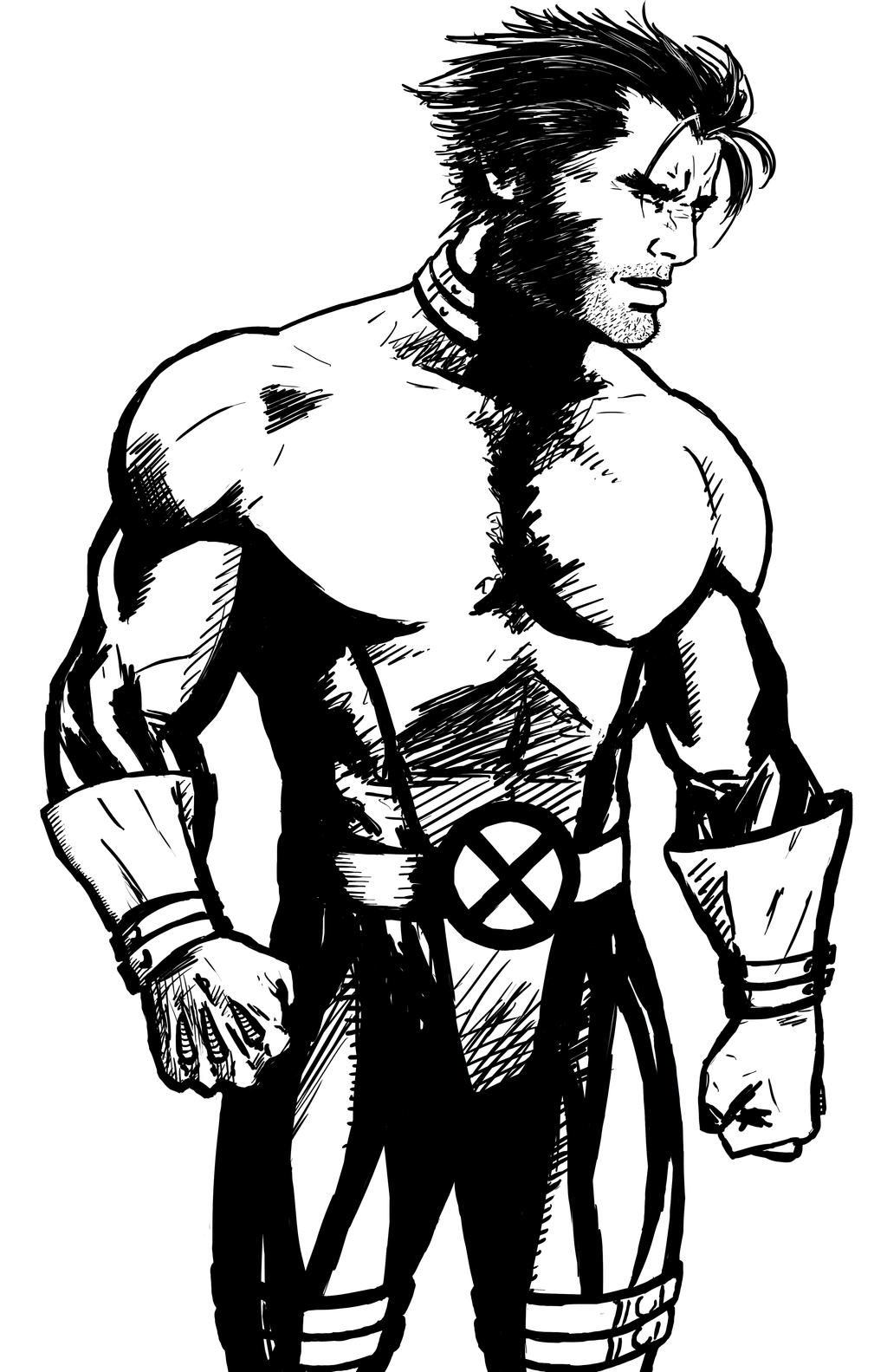 Wallpaper #4xn3H48BtGB6xQ78lXwK43 Jim Lee Wolverine Black and White by Shlickdoo on Deviantart
