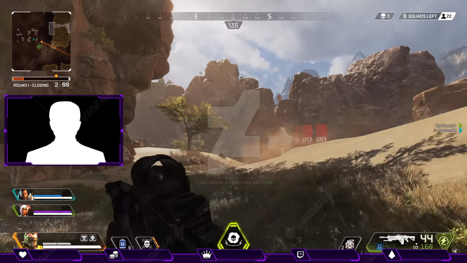 Wallpaper #r0DaL5MBJhL2WPba574_145 Animated Purple Apex Legends Stream Overlay by Lol0verlay on Deviantart