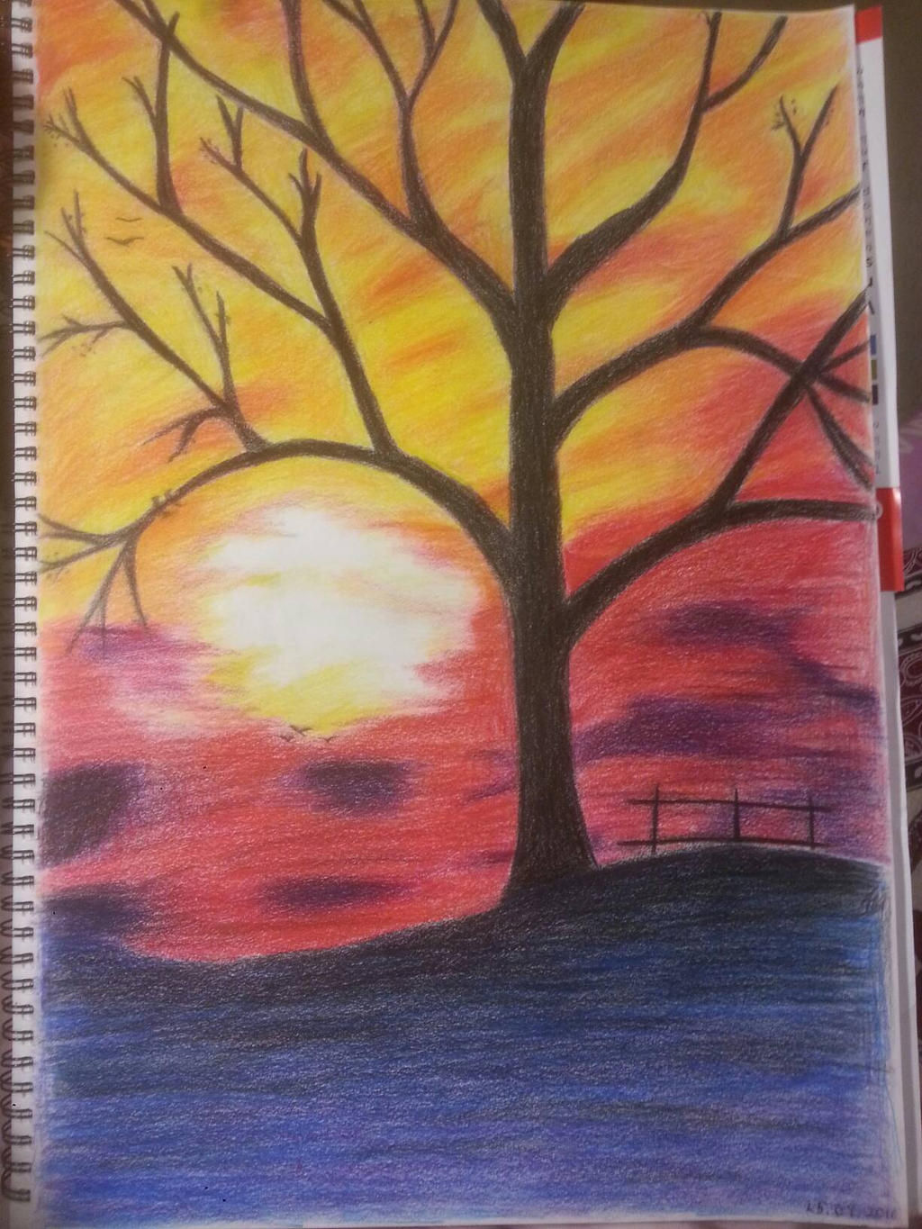 Wallpaper #BWgvFZMBSpphPi3-Zwec76 Coloured Pencil Tree by Jingtingwei on Deviantart