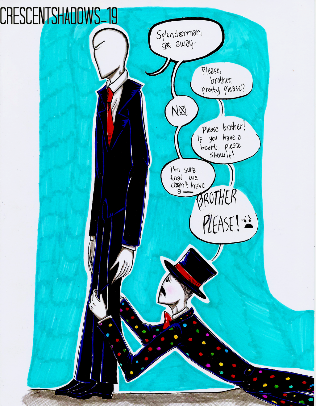 Wallpaper #wEDgL5MBJhL2WPbaU77v251 Please Slenderman and Splendorman by Crescentshadows19 on Deviantart