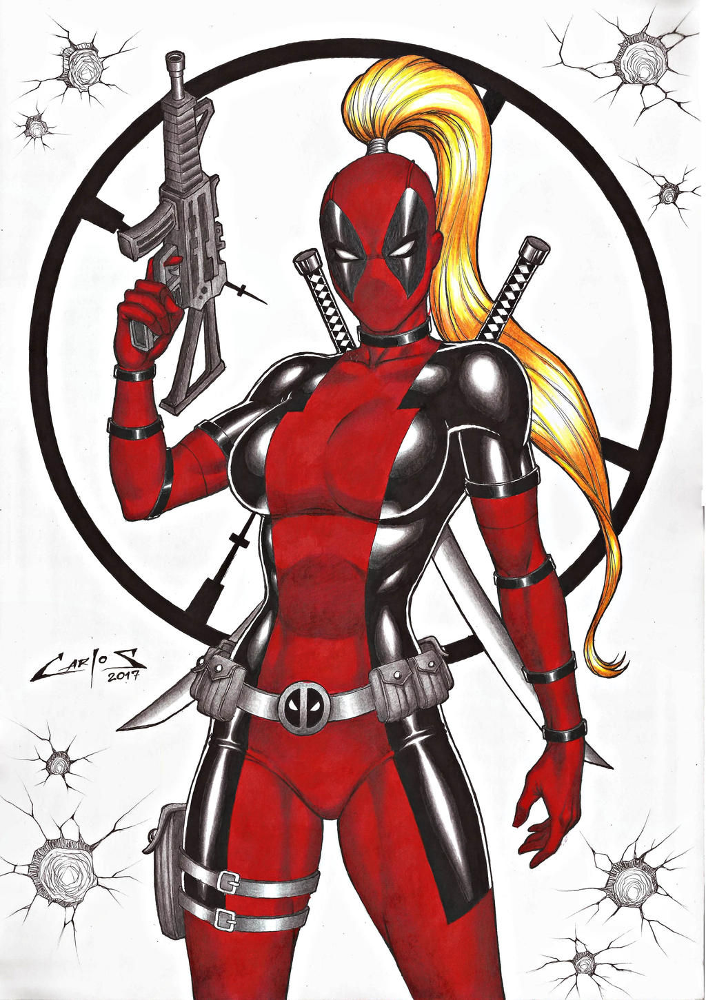 Wallpaper #pmjDFpMBSpphPi3-rQx9216 Lady Deadpool Commission Done by Carlosbragaart80 on Deviantart