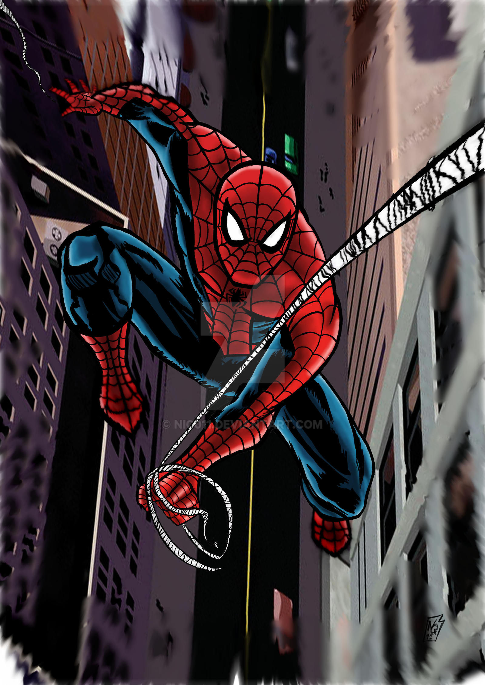 Wallpaper #MmhtGpMBSpphPi3-Uxyl96 Spiderman Colored by Nic011 on Deviantart