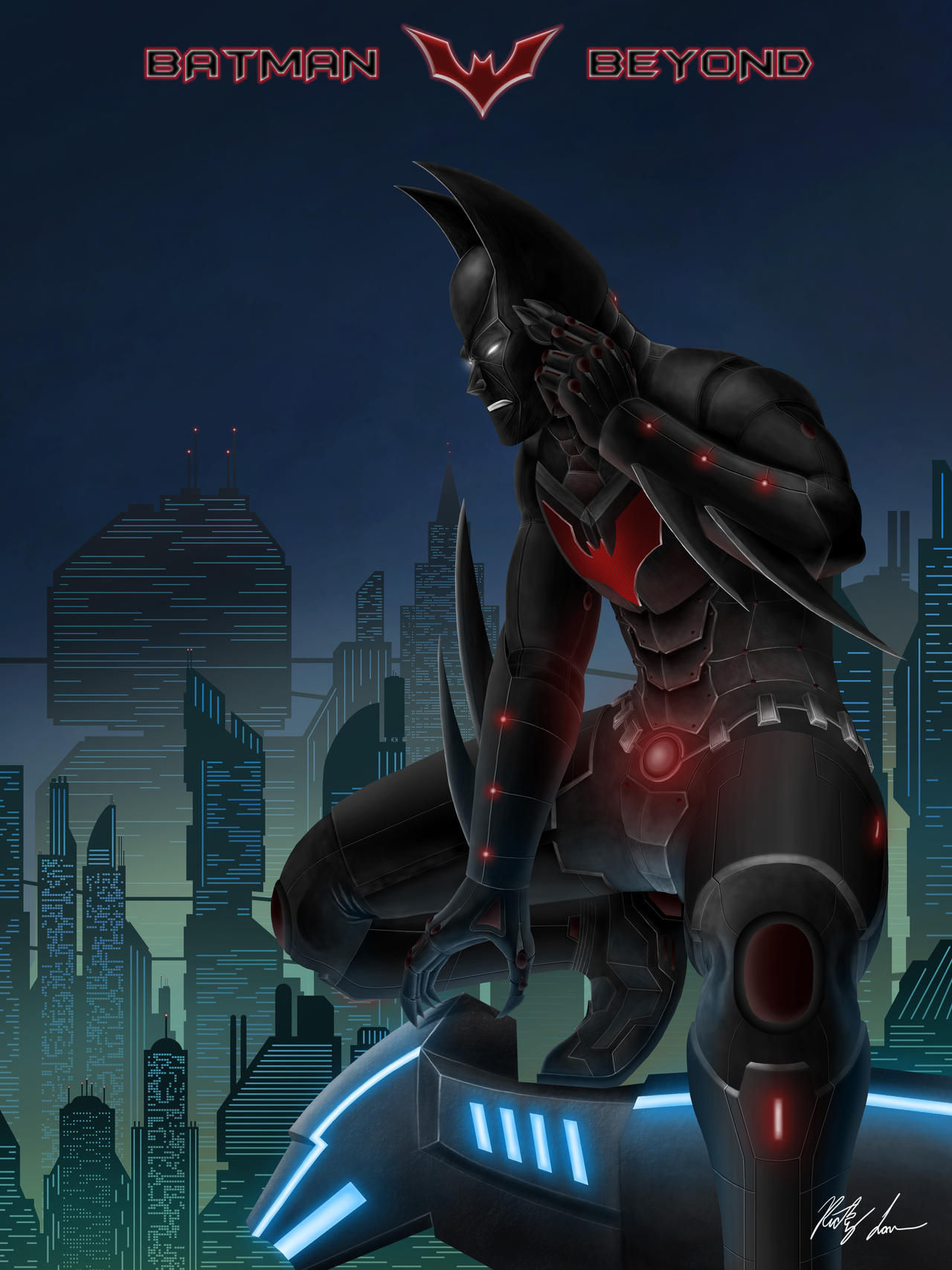 Wallpaper #7HMDho4BFI5NbQksMB7_17 Concept Art Batman Beyond by Lamri247 on Deviantart