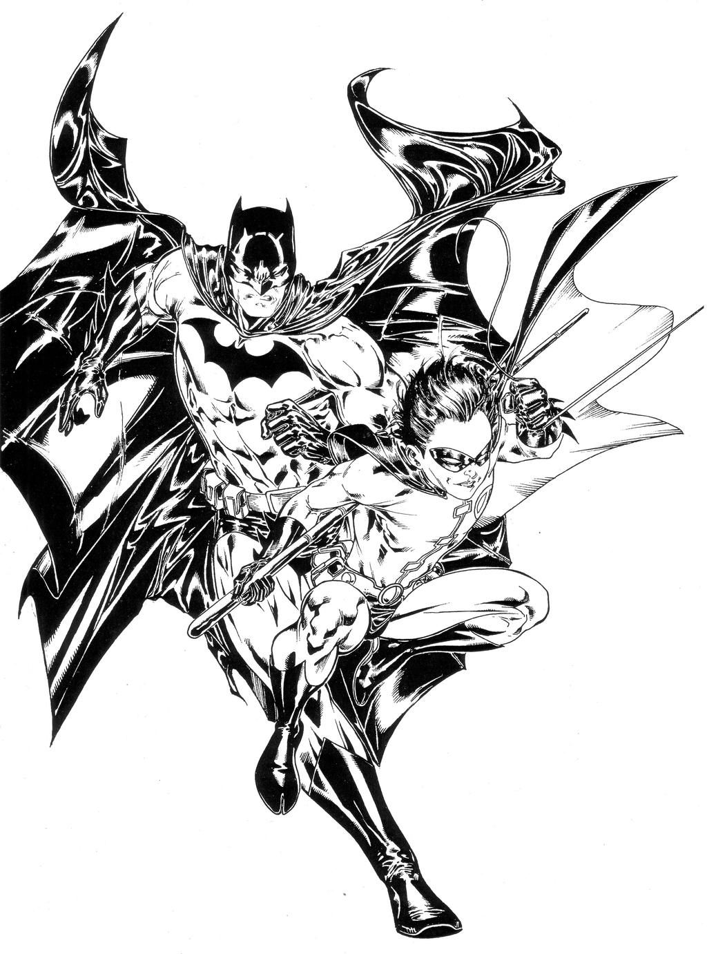 Wallpaper #hxmJLY8BtGB6xQ78n5LB7 Batman and Robin Inks by Spiderguile on Deviantart