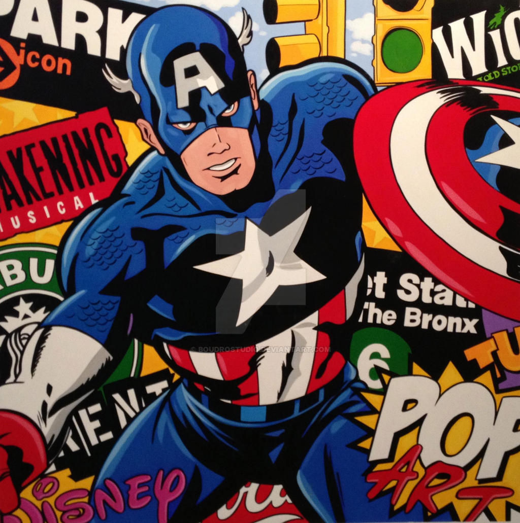 Wallpaper #36VyOJMBVBiSkHCa6I2W322 Boudro Pop Art Paintings Captain America by Boudrostudio on Deviantart