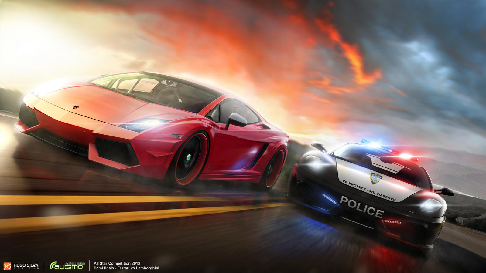 Wallpaper #hWcODZMBSpphPi3-RuI1283 Ferrari vs Lamborghini by Hugosilva on Deviantart
