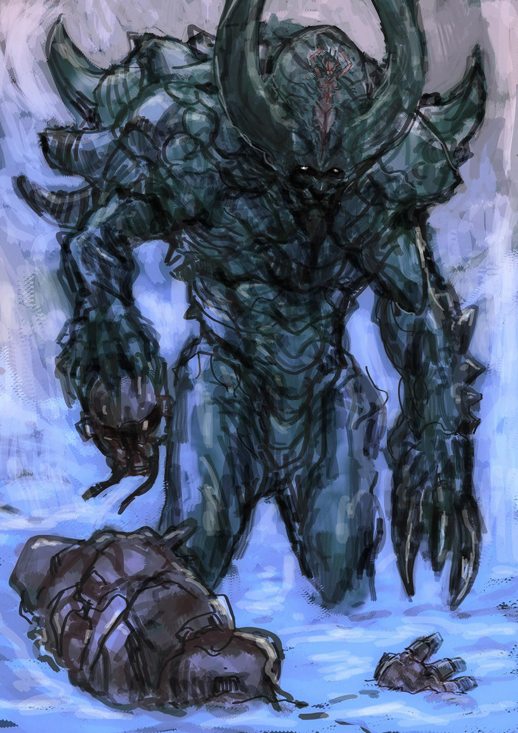 Wallpaper #8c6vJZMB71dOy6JZMRQu371 Elder Kaiju Sketch by Adivider on Deviantart