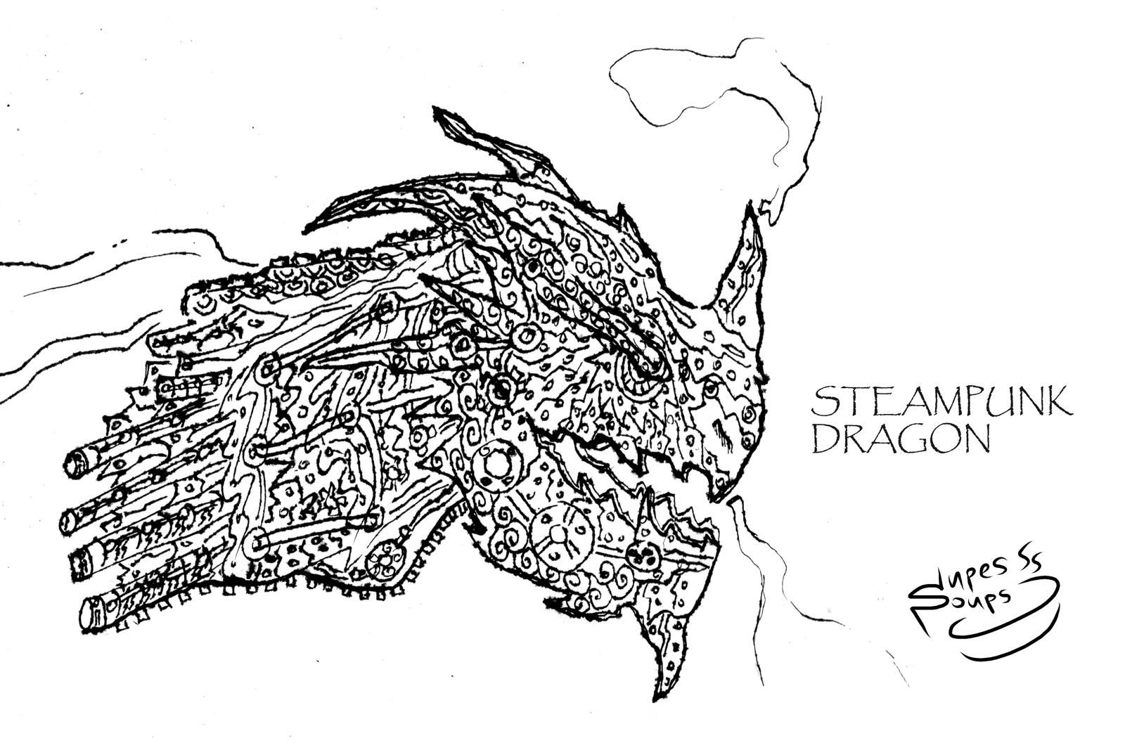 Wallpaper #MGh_F5MBSpphPi3-Ow_u166 Steampunk Dragon by Supessoups on Deviantart