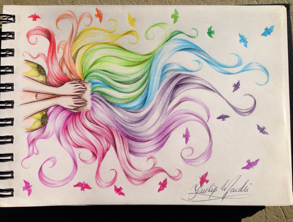 Wallpaper #0RkzIo8BtGB6xQ78-oFq1 Colorful Hair by Giuliamarchi on Deviantart