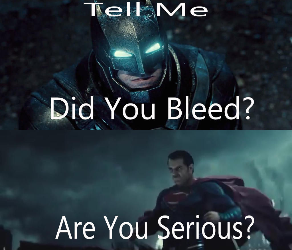 Wallpaper #szGvNZMB5zzyi_yYWldh53 Batman vs Superman Meme Did You Bleed by Kouliousis on Deviantart