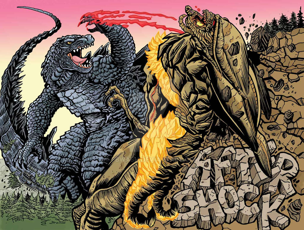 Wallpaper #khmaLo8BtGB6xQ786ZUb26 Godzilla vs Muto Prime Art by Fbwash on Deviantart