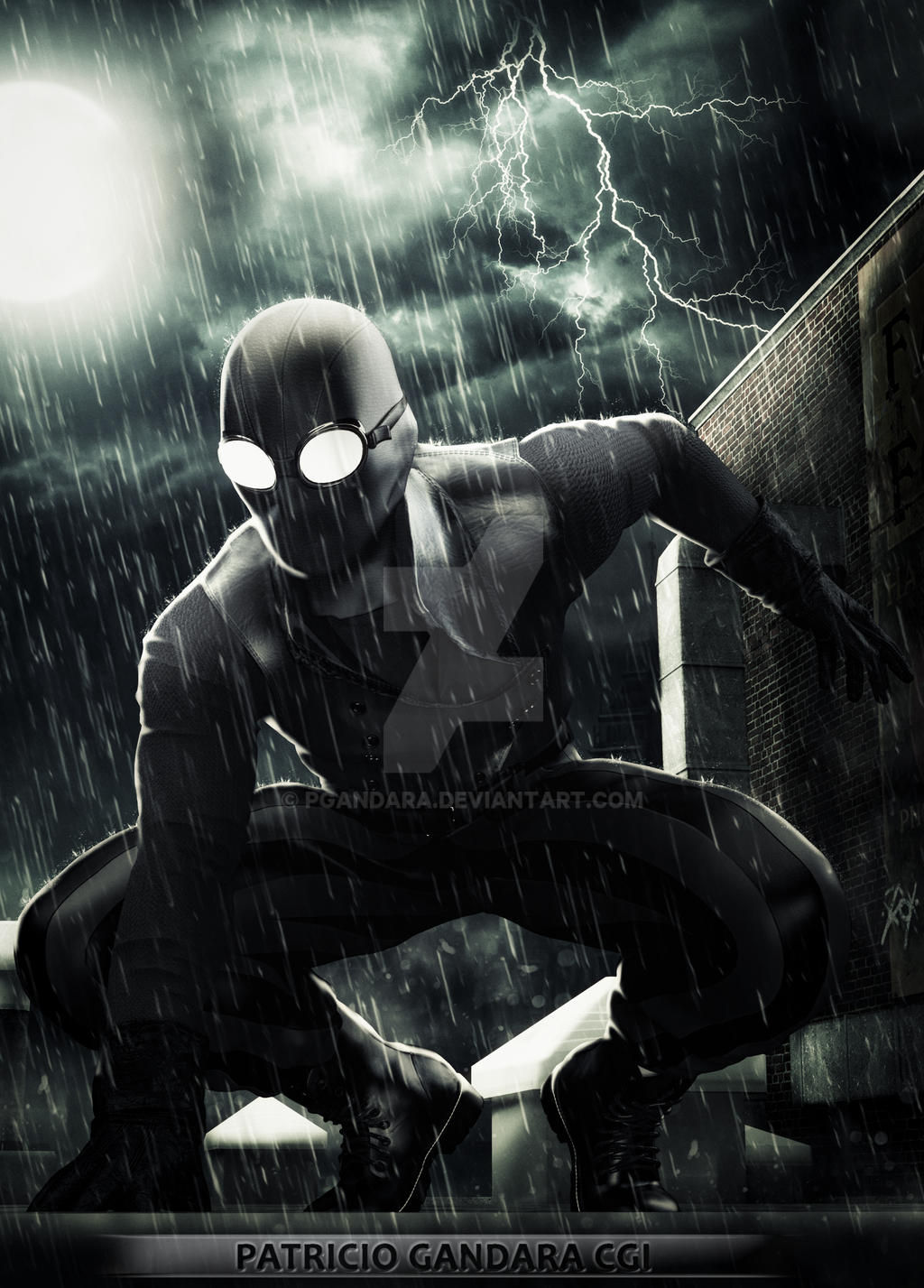 Wallpaper #RxmAE48BtGB6xQ784Gaw40 Spiderman Noir by Pgandara on Deviantart