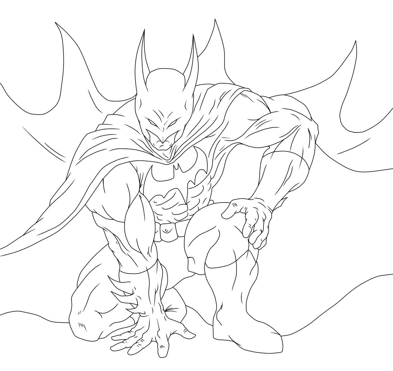 Wallpaper #wUVCl44B7YBJg1BVt6BI9 Batman Lineart by Ruokdbz98 on Deviantart
