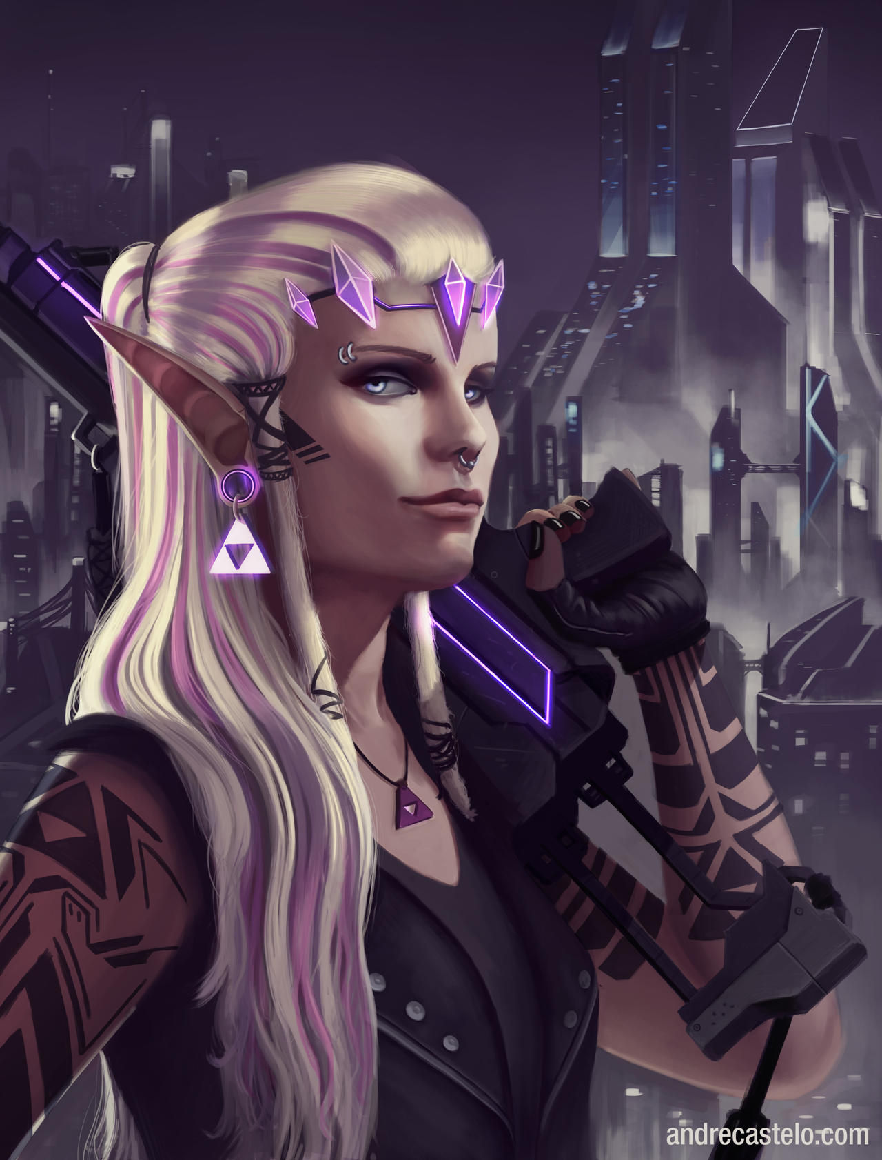 Wallpaper #Xn1b9I4Bnwiau_P6lg-H39 Cyberpunk Zelda by Andrecastelo on Deviantart