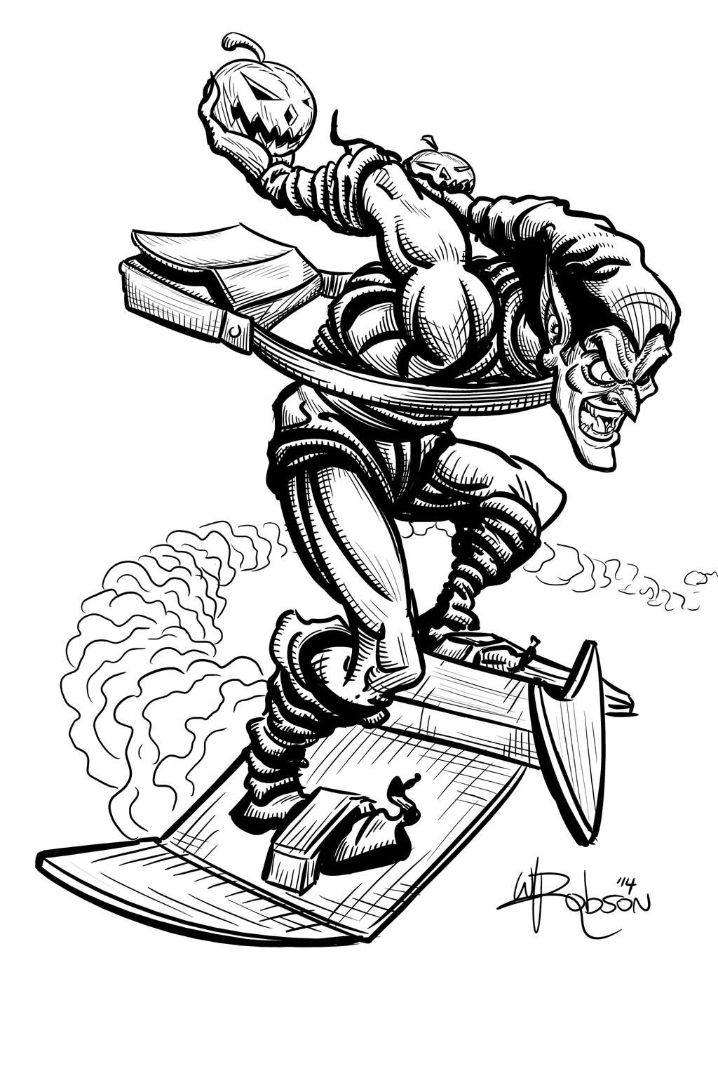 Wallpaper #GkAxMJMBJhL2WPbaVMA6440 Green Goblin Sketch by Robsonink on Deviantart