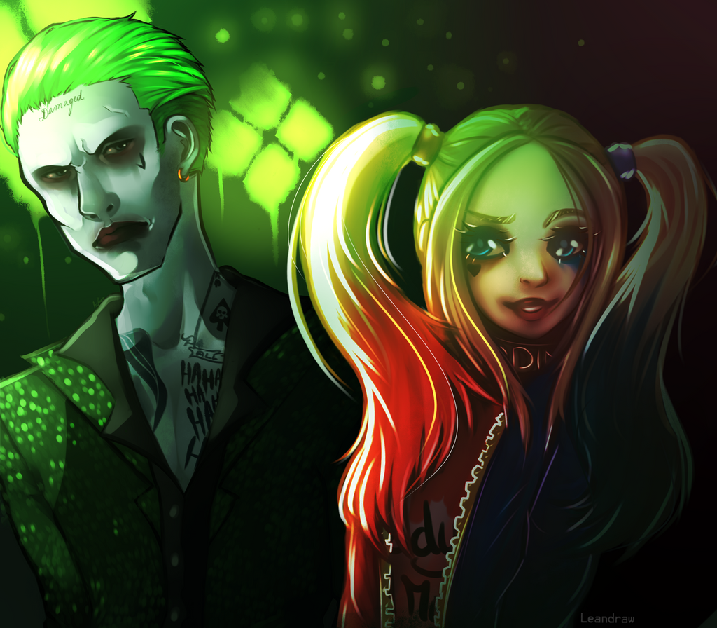 Wallpaper #3iytSZMB0E1QgA7wMvMJ71 Suicide Squad Joker and Harley Quinn by Leandraw on Deviantart