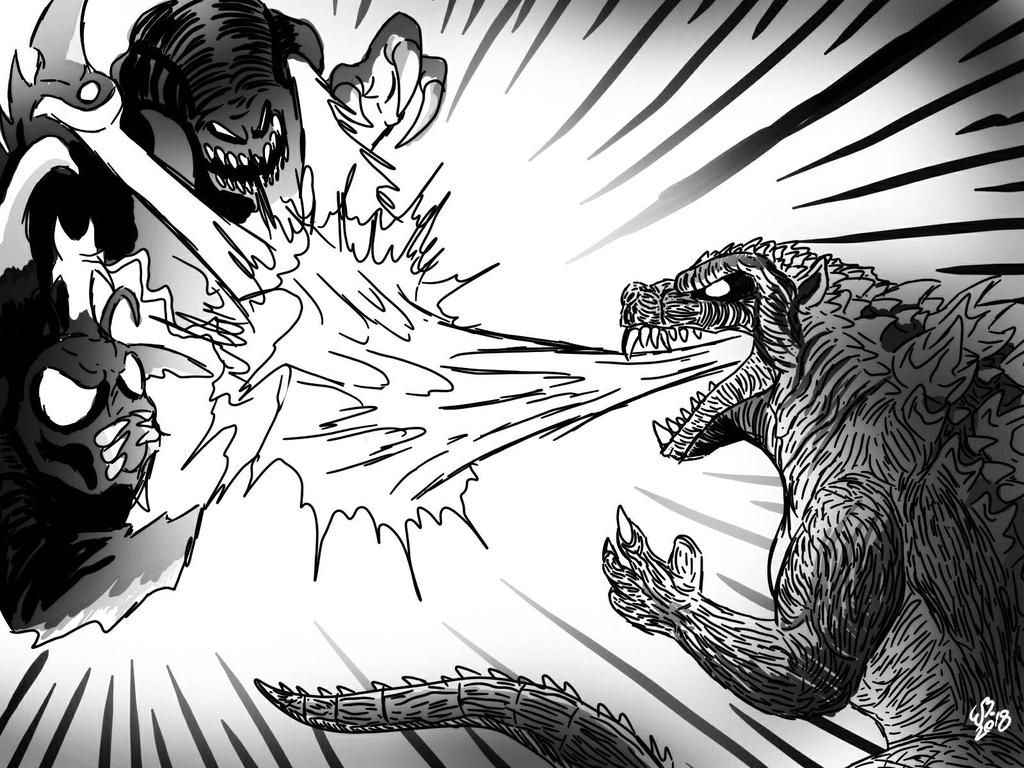 Wallpaper #khmaLo8BtGB6xQ786ZUb9 Godzilla 2000 vs the Alien Threat by Erickzilla on Deviantart