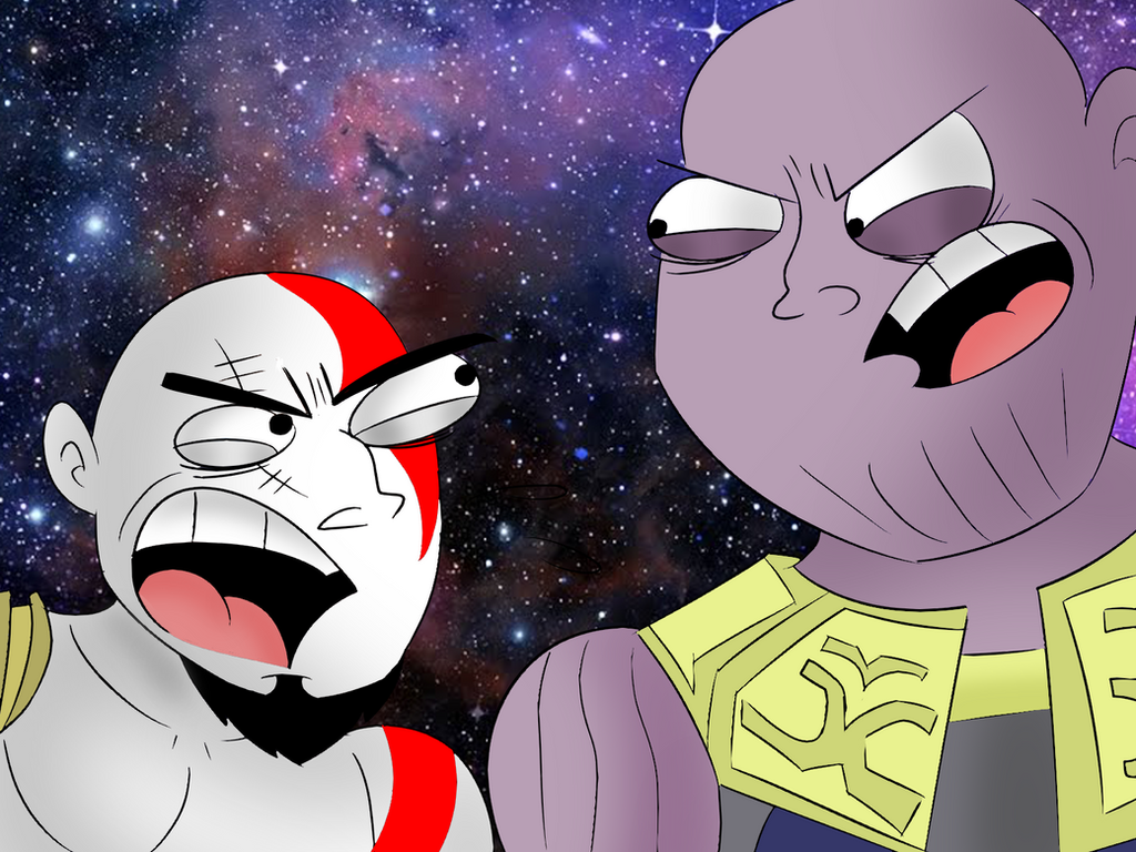 Wallpaper #fKVEOJMBVBiSkHCaLI1q7 Kratos vs Thanos by Mrgelo97 on Deviantart