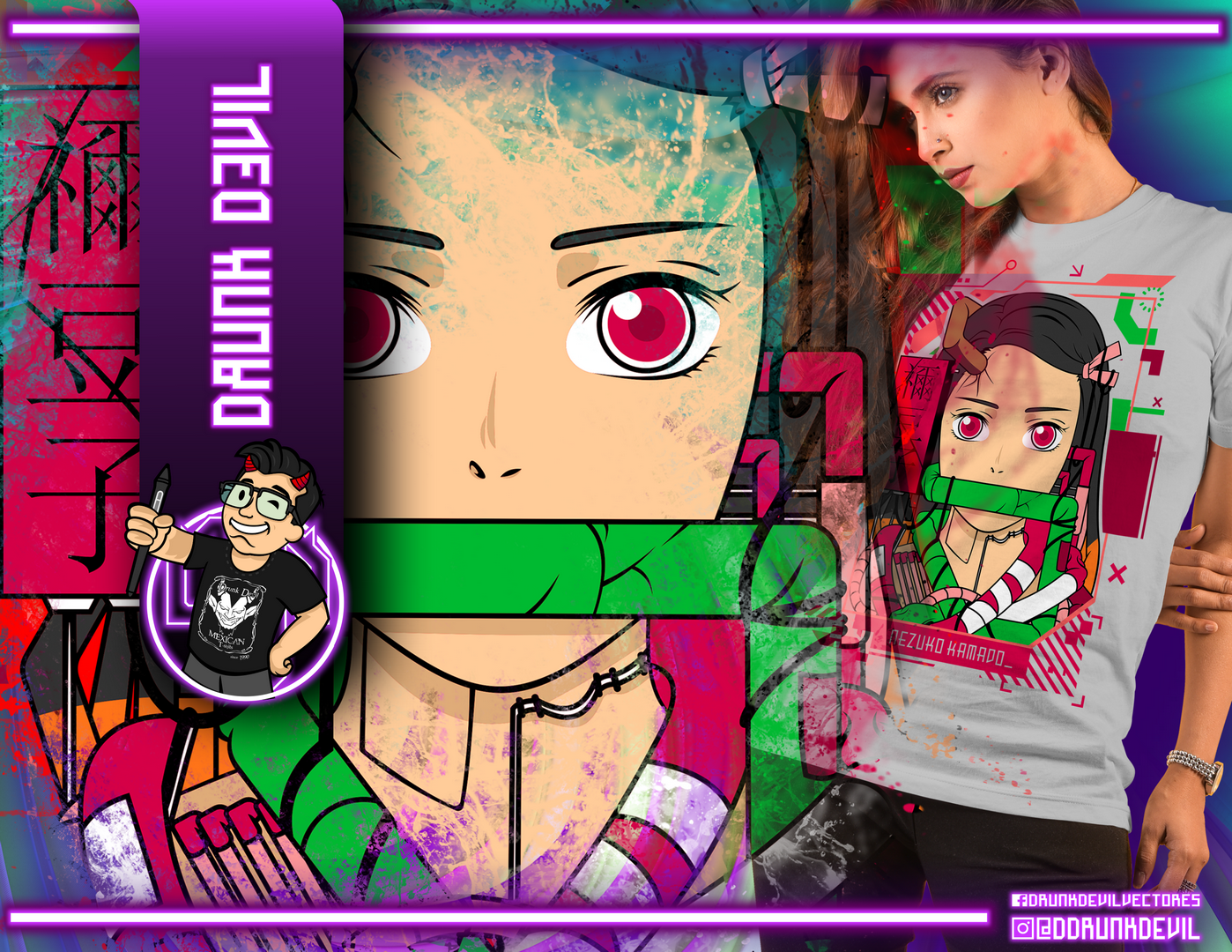 Wallpaper #jIv9c5cBcm9NJah-v3Uz8 Pack Vector Kimetsu No Yaiba Cyberpunk