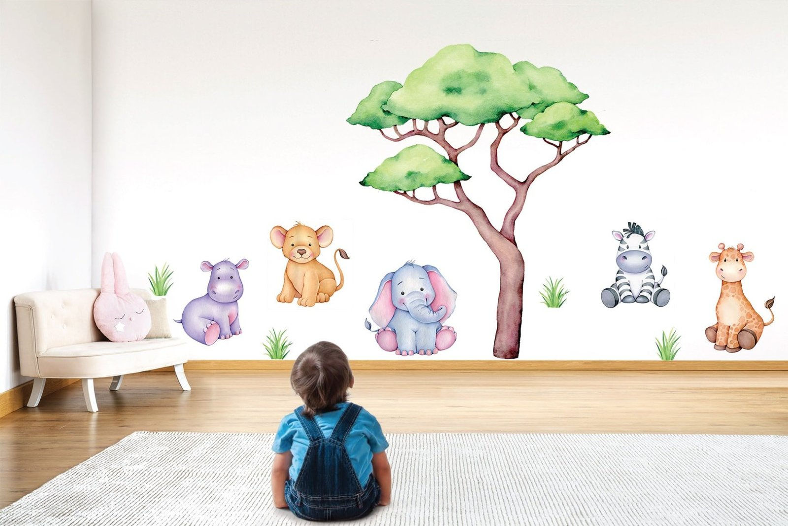 Wallpaper #qH1T8o4Bnwiau_P62QsV44 Large Safari Animals Wall Decals Set Whimsy Wall Decals