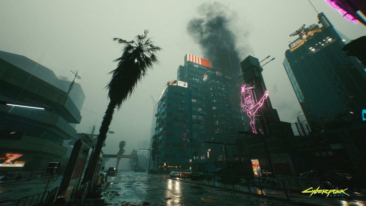 Wallpaper #oH1a844Bnwiau_P6jwzs27 Cyberpunk 2077 Displays the Contrasting District of Heywood