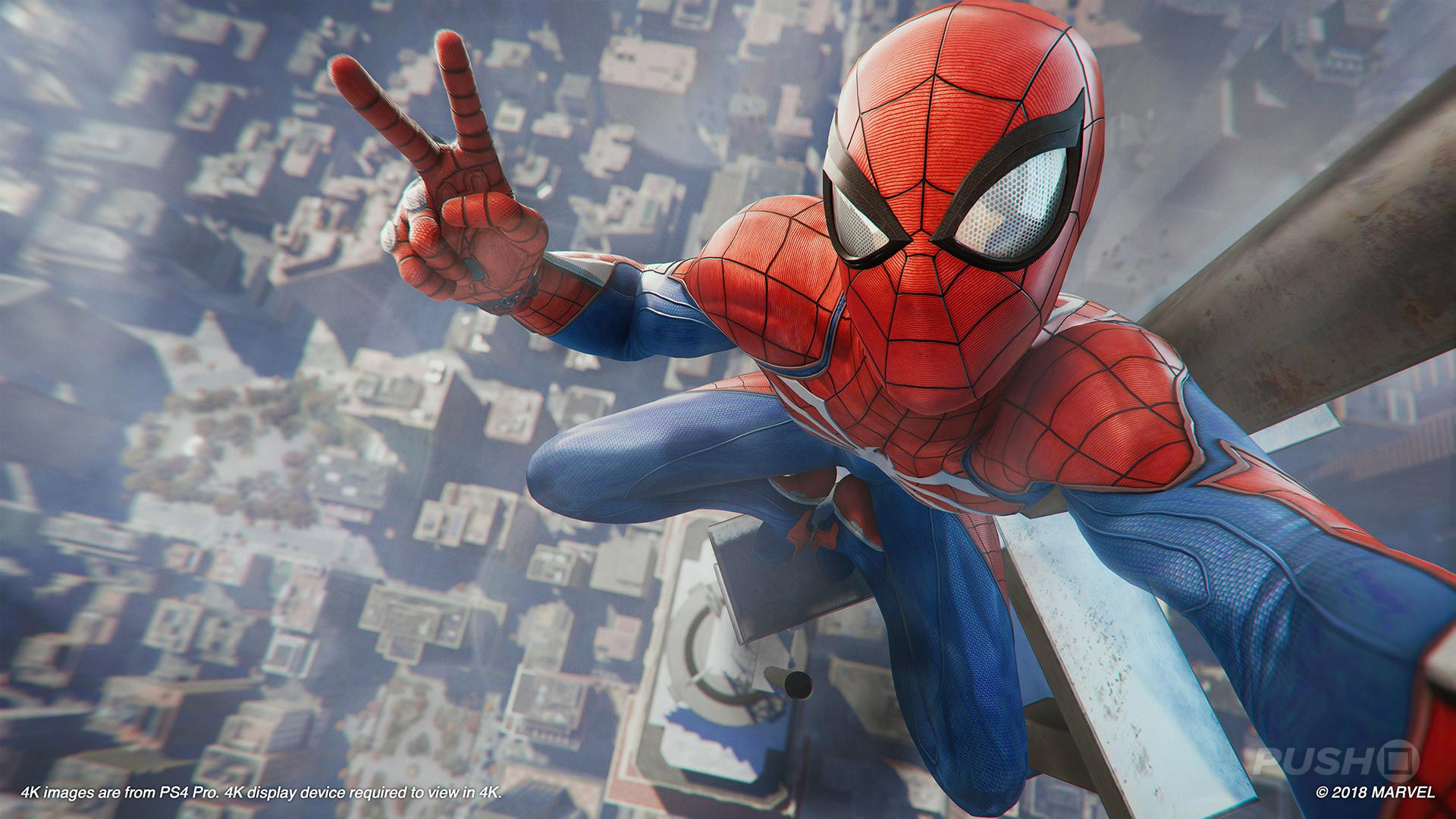 Wallpaper #GkWwlY4B7YBJg1BVIaCK50 Spider-Man Taking a Selfie While Swinging Through New York City