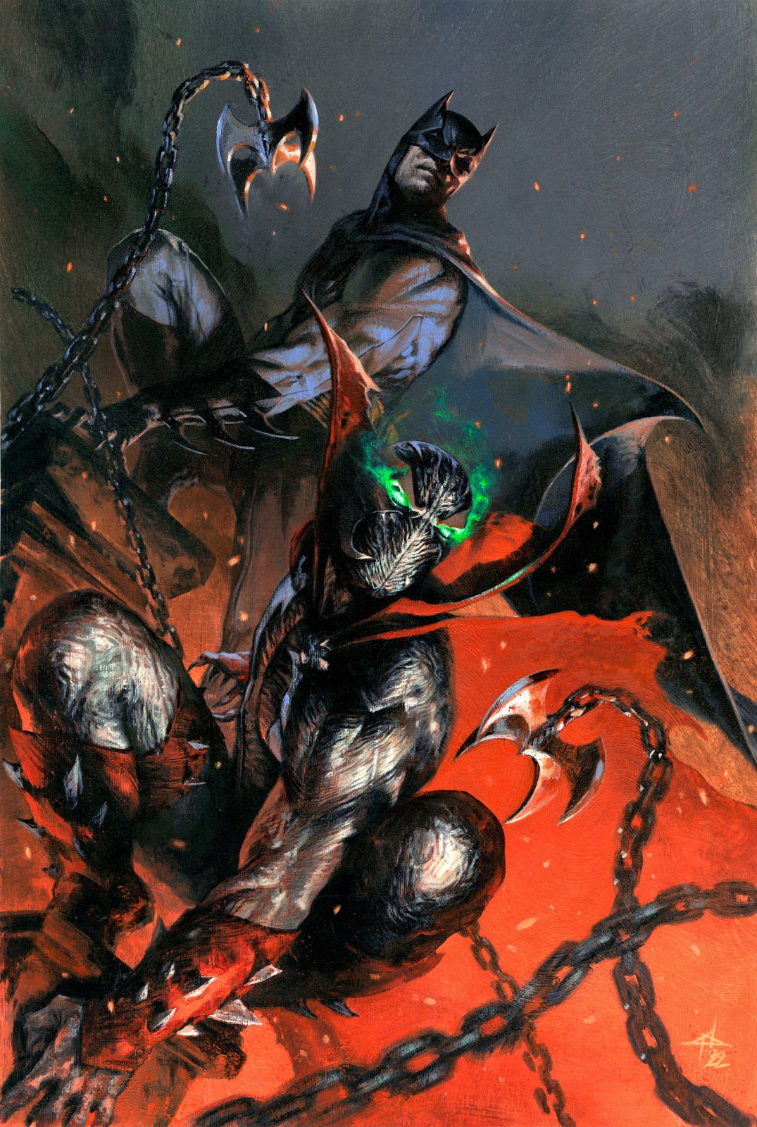 Wallpaper #s2dM9ZIBSpphPi3-Q36y95 Batman Spawn 1 1666 Signed Variant Cover Q by Greg Capullo