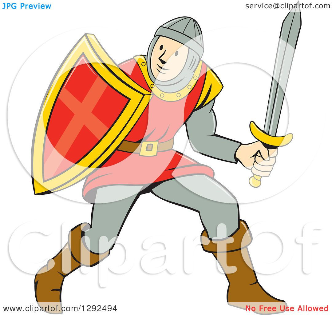 Wallpaper #X87uJJMB71dOy6JZqRIK235 Clipart of a Cartoon Male Knight in Armor Holding a Sword and Shield