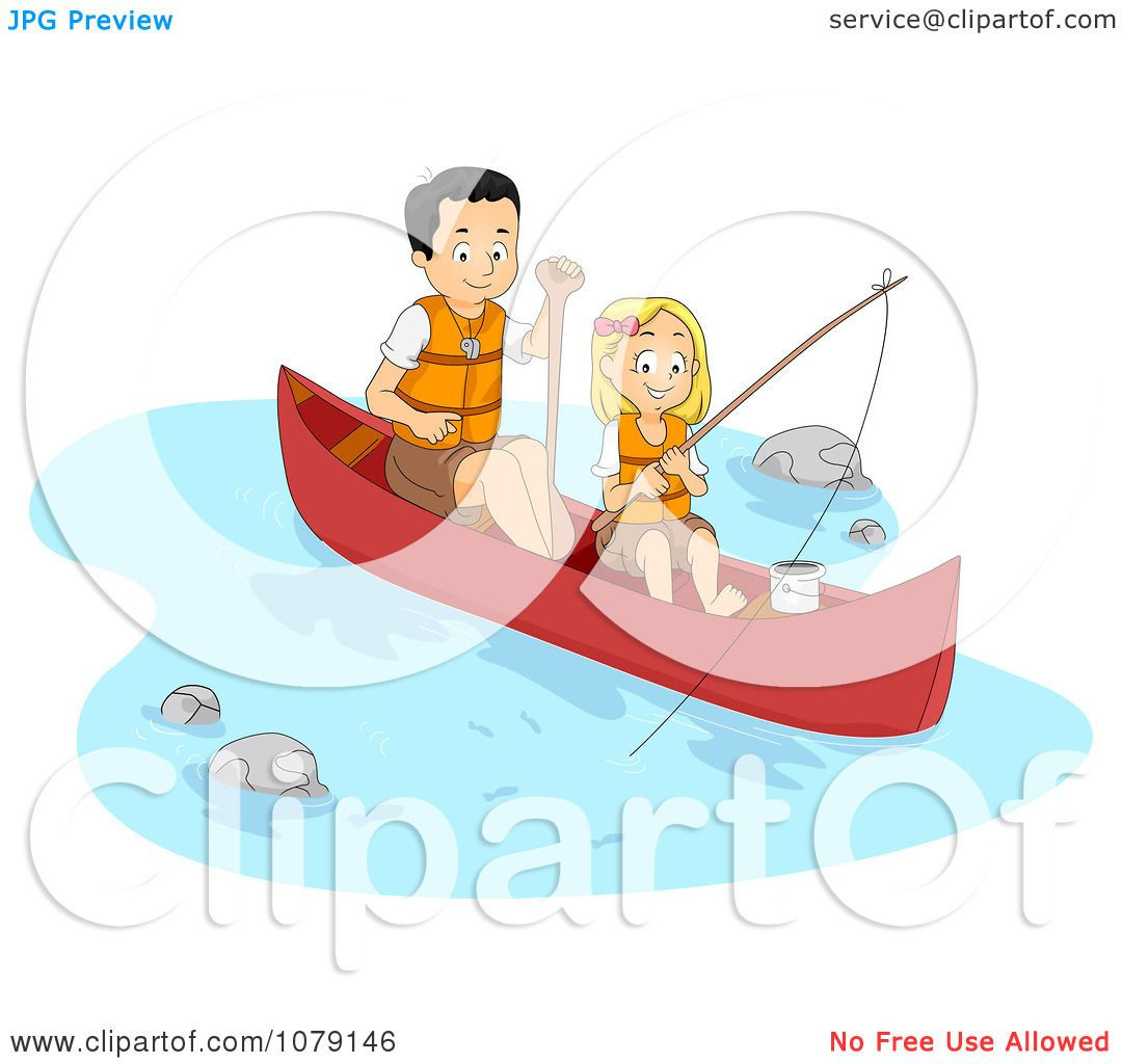 Wallpaper #gjGhNZMB5zzyi_yYgFf2166 Clipart Father and Daughter Fishing and Boating on a River Royalty