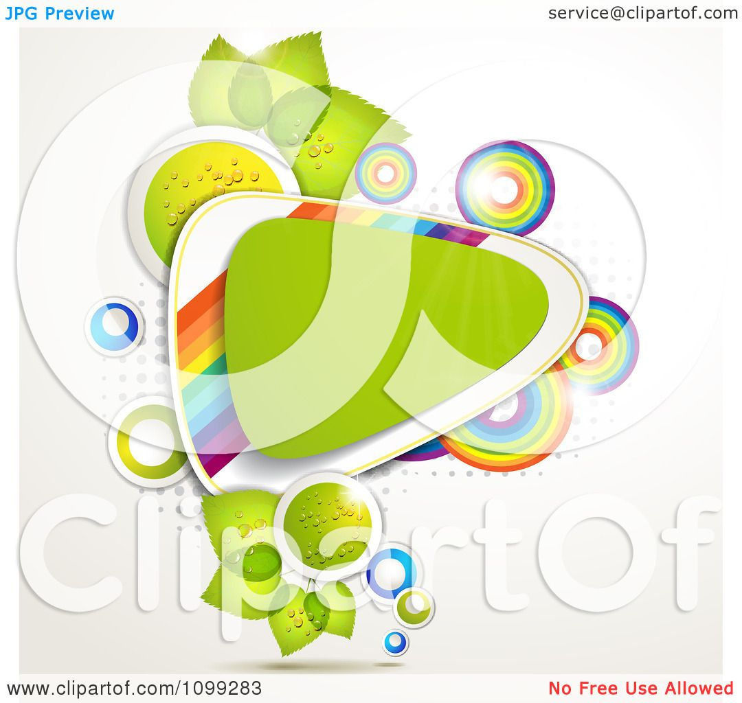Wallpaper #Bx0jLJMBlOZrFDOkv8p0192 Clipart Green Triangle with Rainbow Stripes Circles and Leaves and
