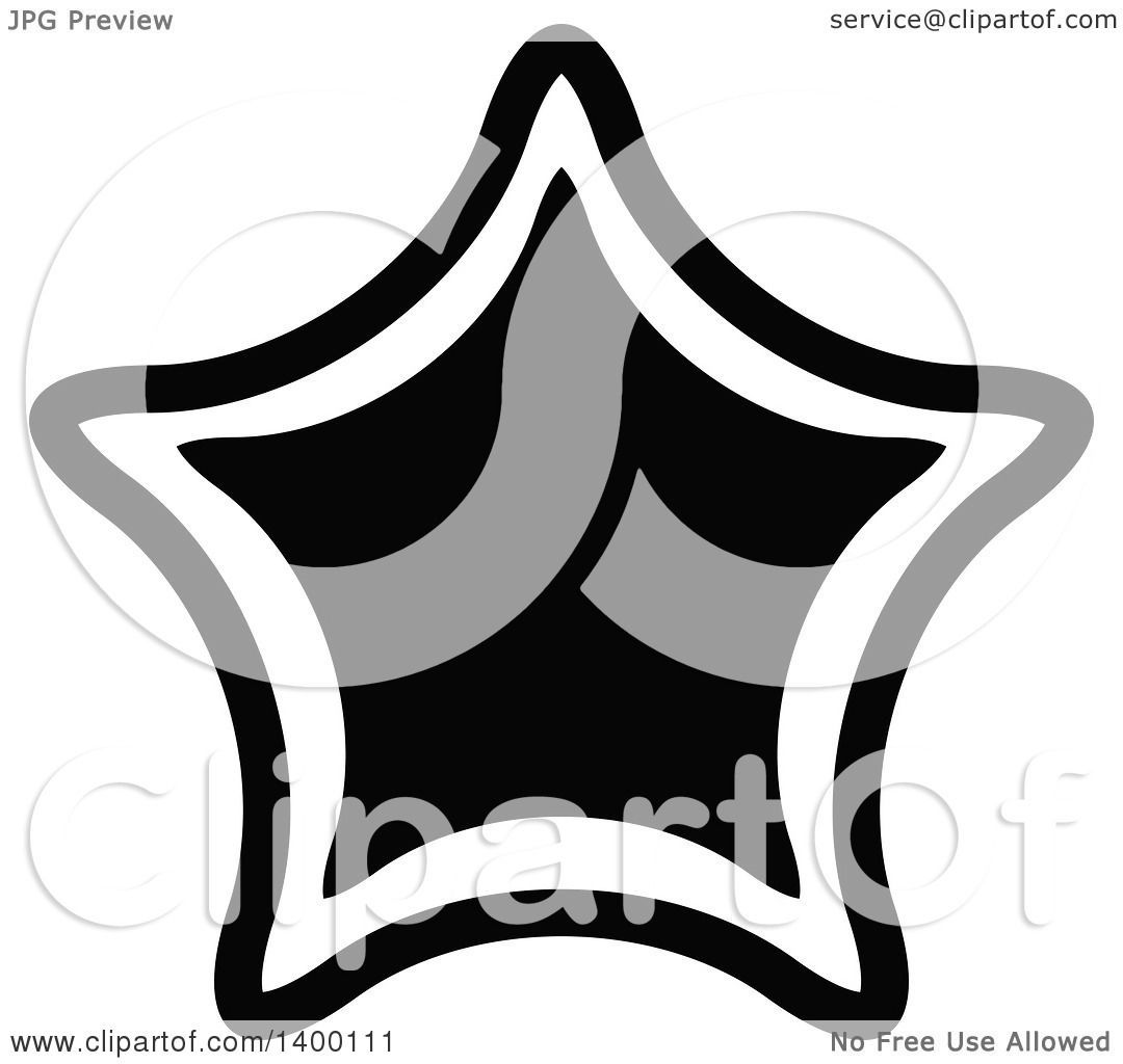 Wallpaper #8meN9ZIBSpphPi3-SH_B337 Clipart of a Black and White Star Royalty Free Vector Illustration by