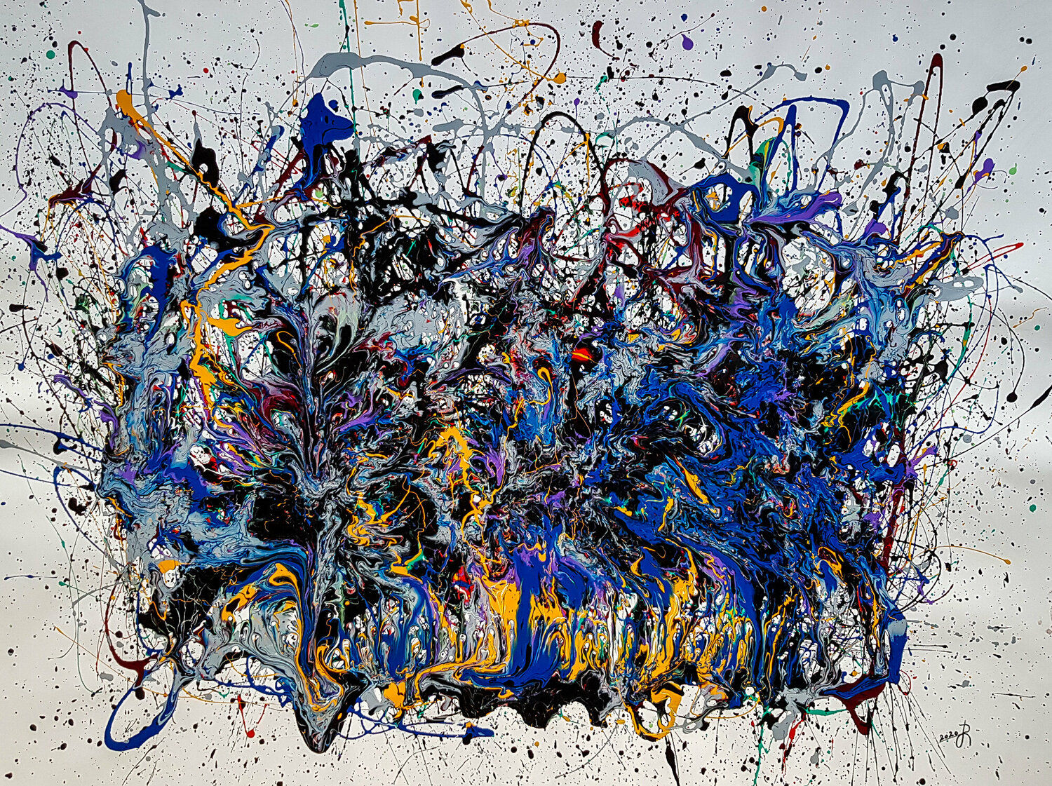 Wallpaper #SWeu7pIBSpphPi3-HV6n13 Reversion Style of Jackson Pollock Abstract Expressionism Painting