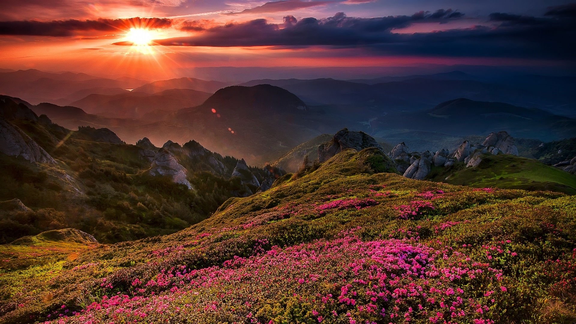 Wallpaper #riwuSpMB0E1QgA7wM_Vp140 Sunset Over the Mountains Wallpaper Backiee