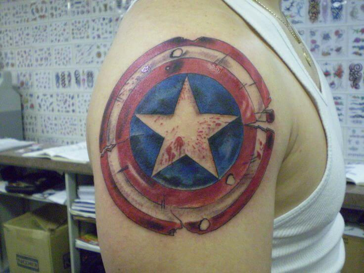 Wallpaper #P5zO4JIBZHQxiYarB7hG67 Huge Captain America Shield Tattoo Collection