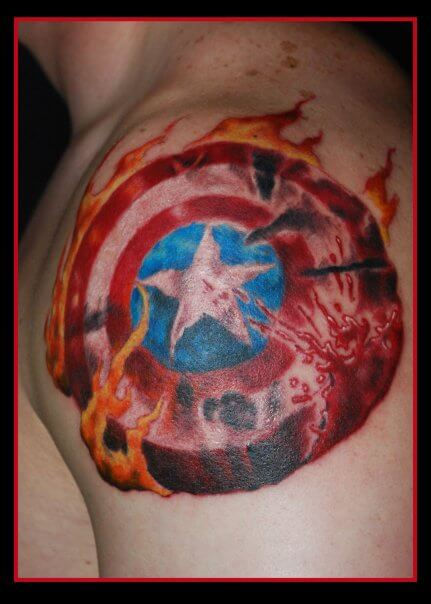 Wallpaper #P5zO4JIBZHQxiYarB7hG93 Huge Captain America Shield Tattoo Collection