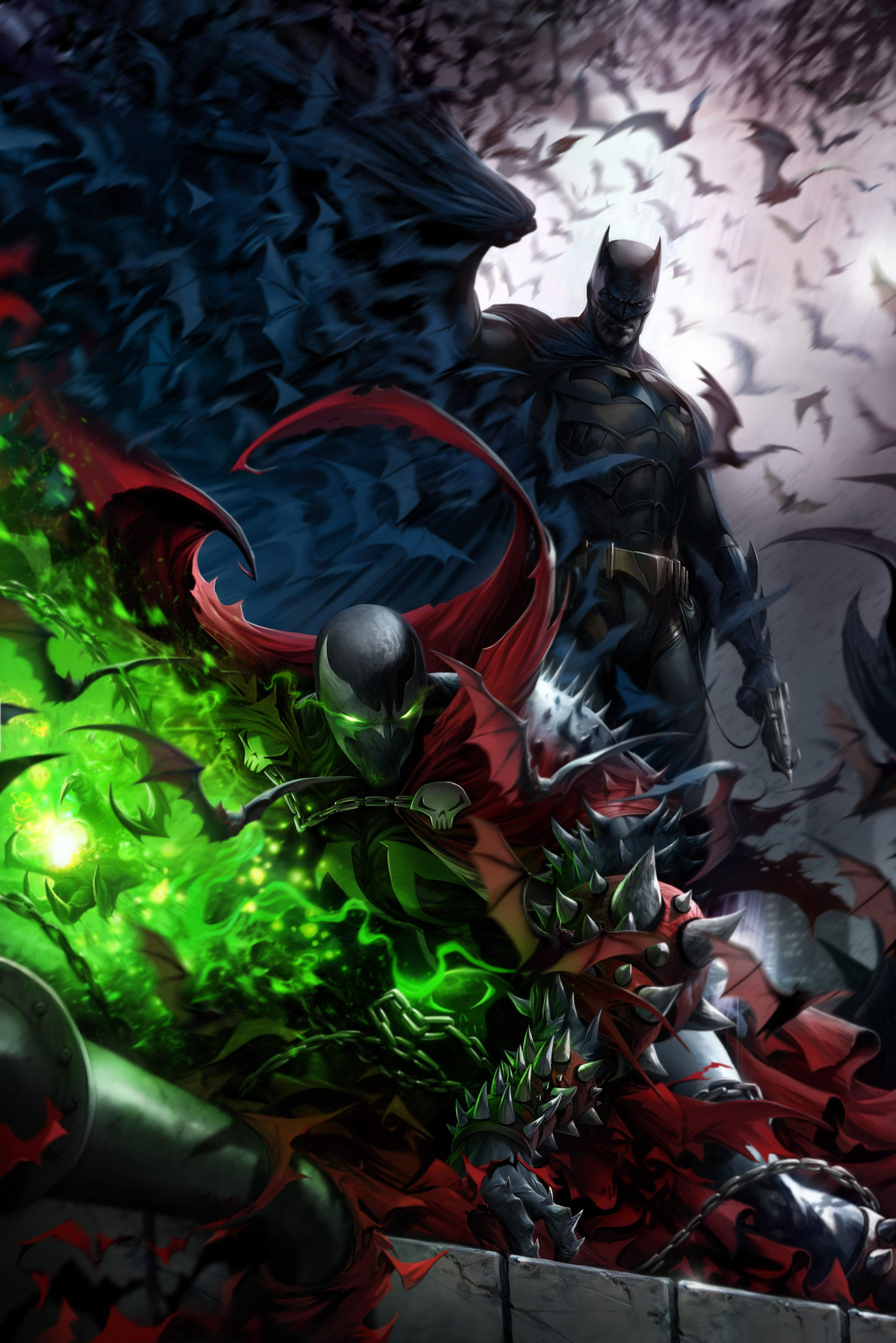 Wallpaper #HjHUNZMB5zzyi_yYRVi7145 Batman Spawn 1 One Shot E Francesco Mattina Variant 12132022 DC