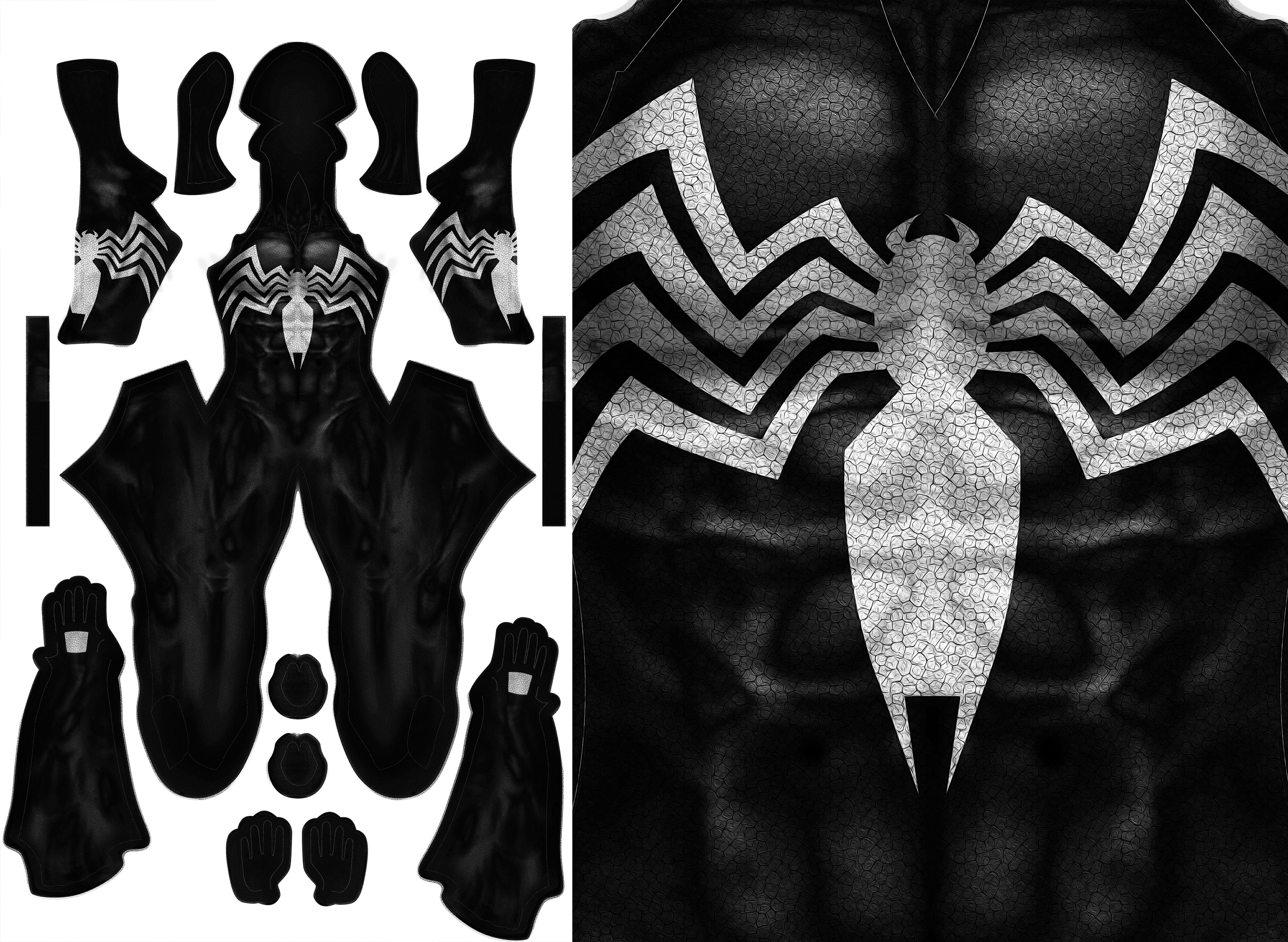 Wallpaper #_mhlGpMBSpphPi3-EBu0303 Symbiote Spiderman Version 2 Supergeek Designs