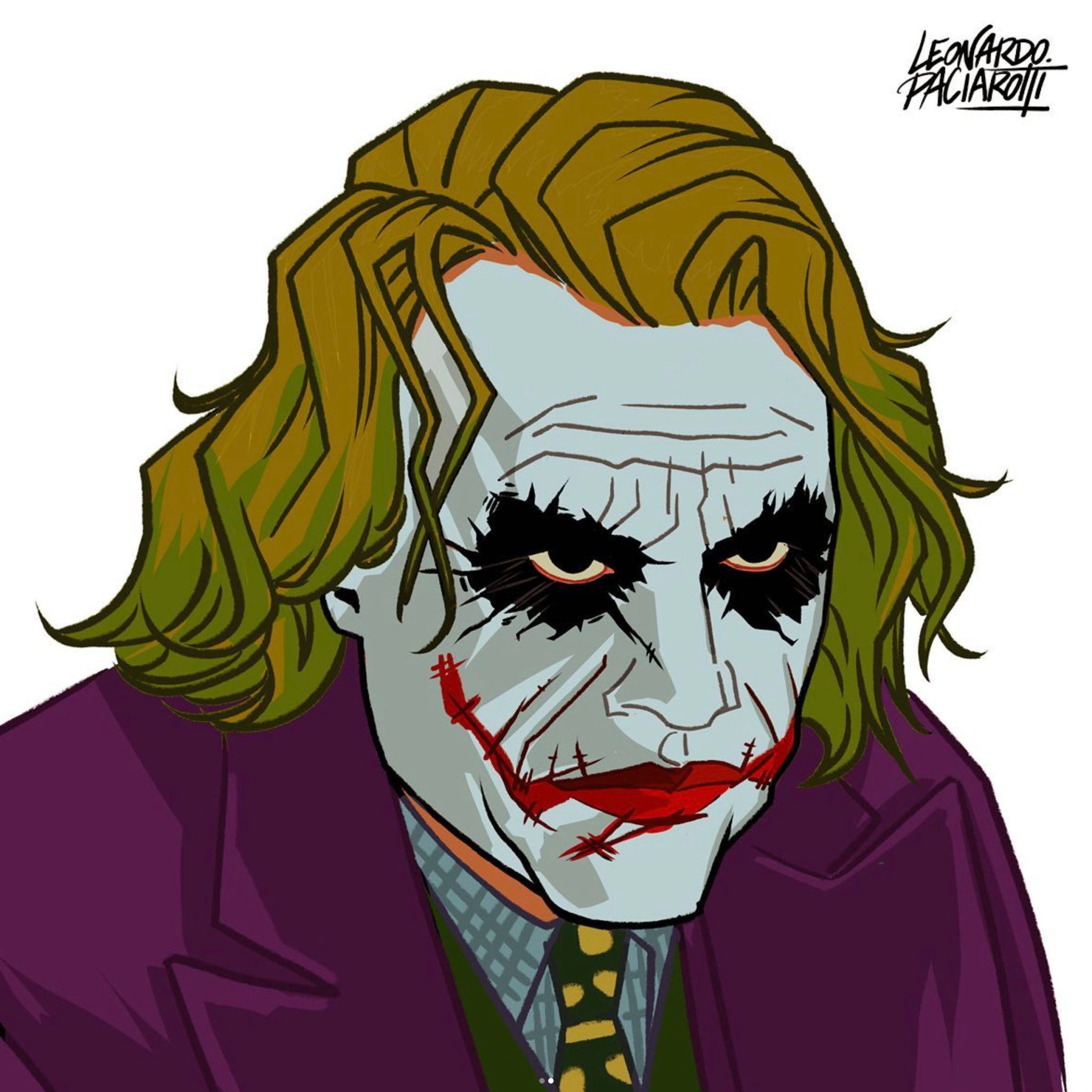 Wallpaper #-dt2XZcBzF5tfotJT-Ps111 The Joker Dark Knight Face Drawing