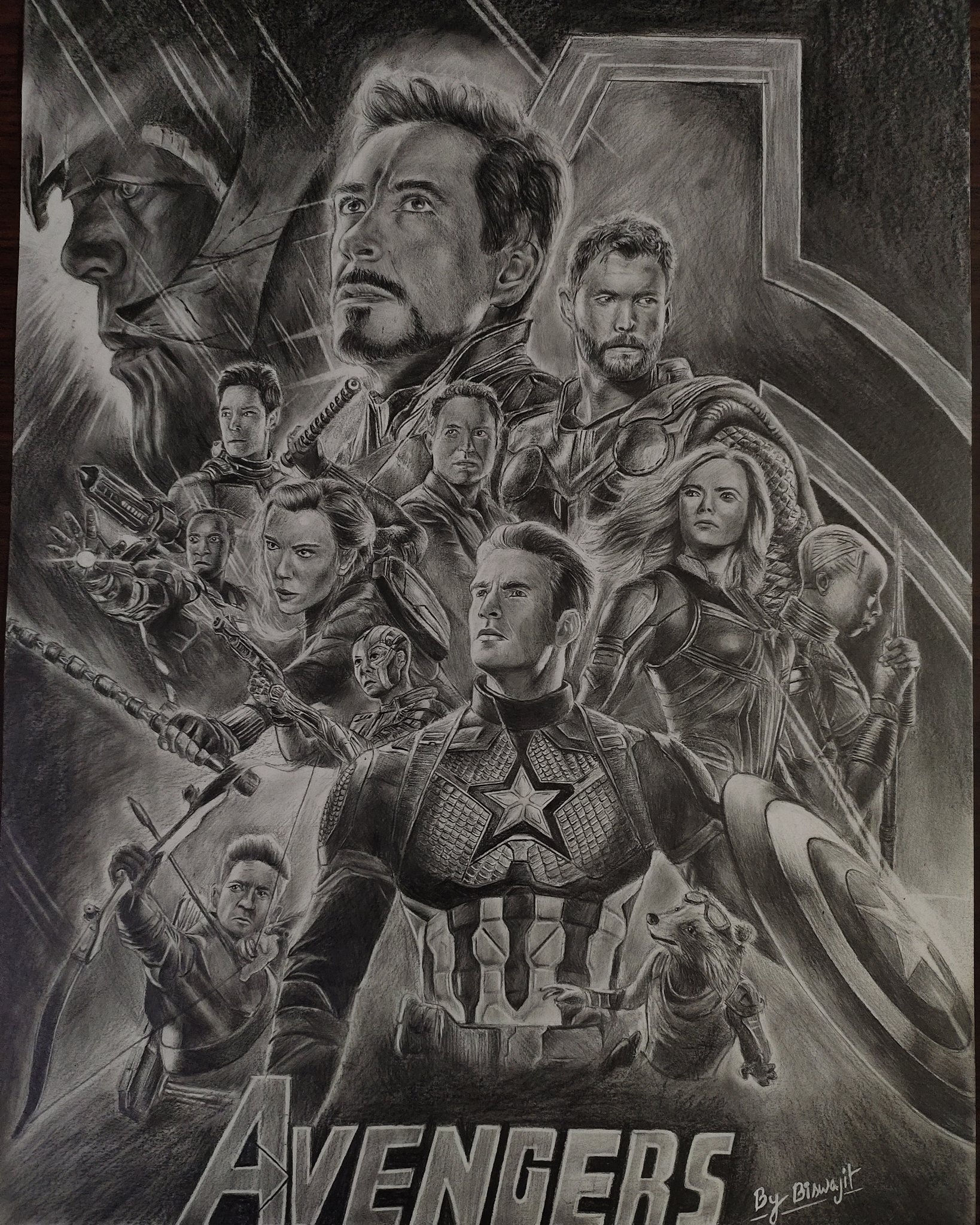 Wallpaper #72703 The Avengers Graphite Drawing by Pen Tacular Artistdeviantartcom on