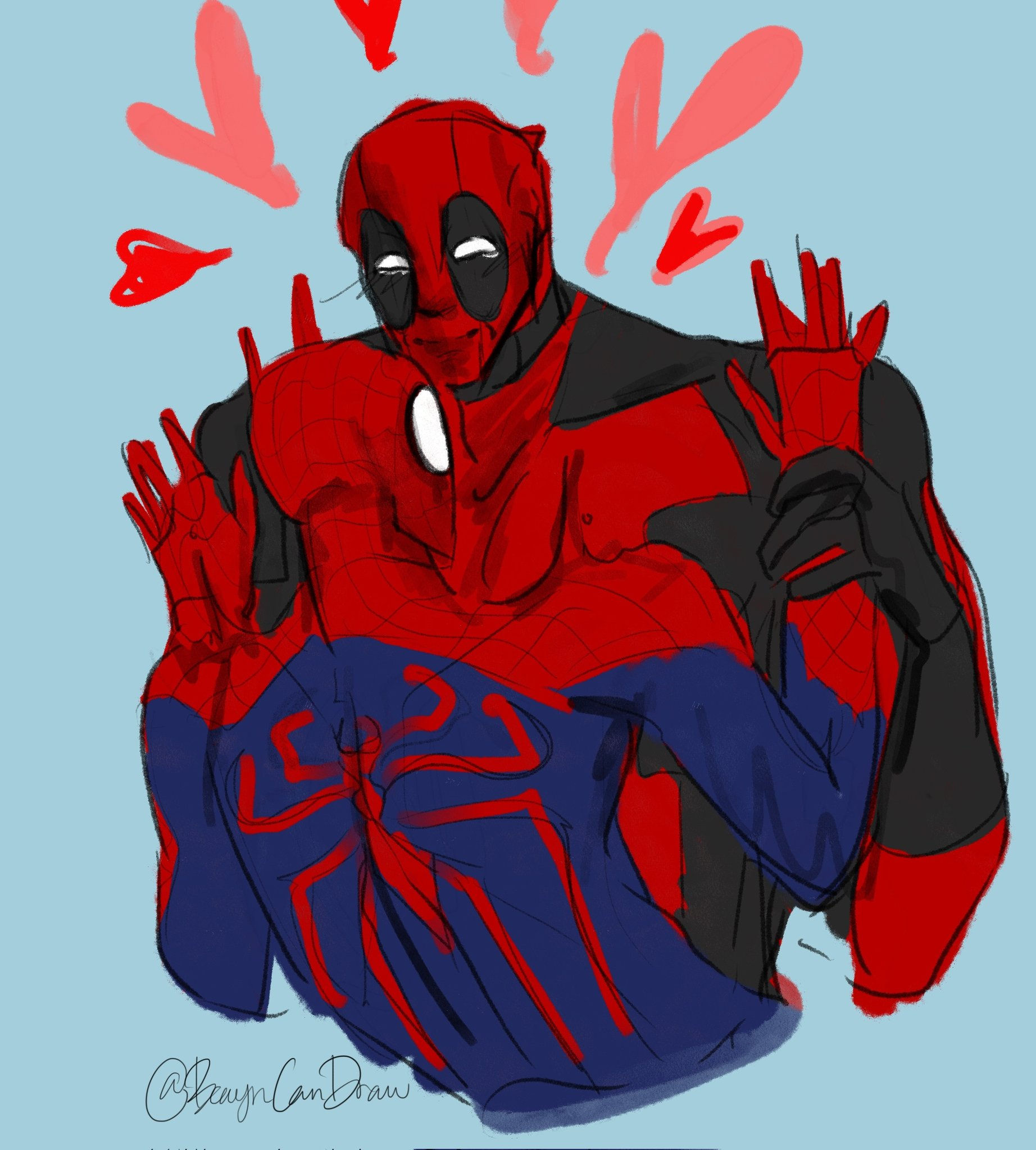 Wallpaper #7BGlM5MBXrlMTfB52Epu80 Introducir 35 Imagen Spiderman and Deadpool Kiss Abzlocalmx