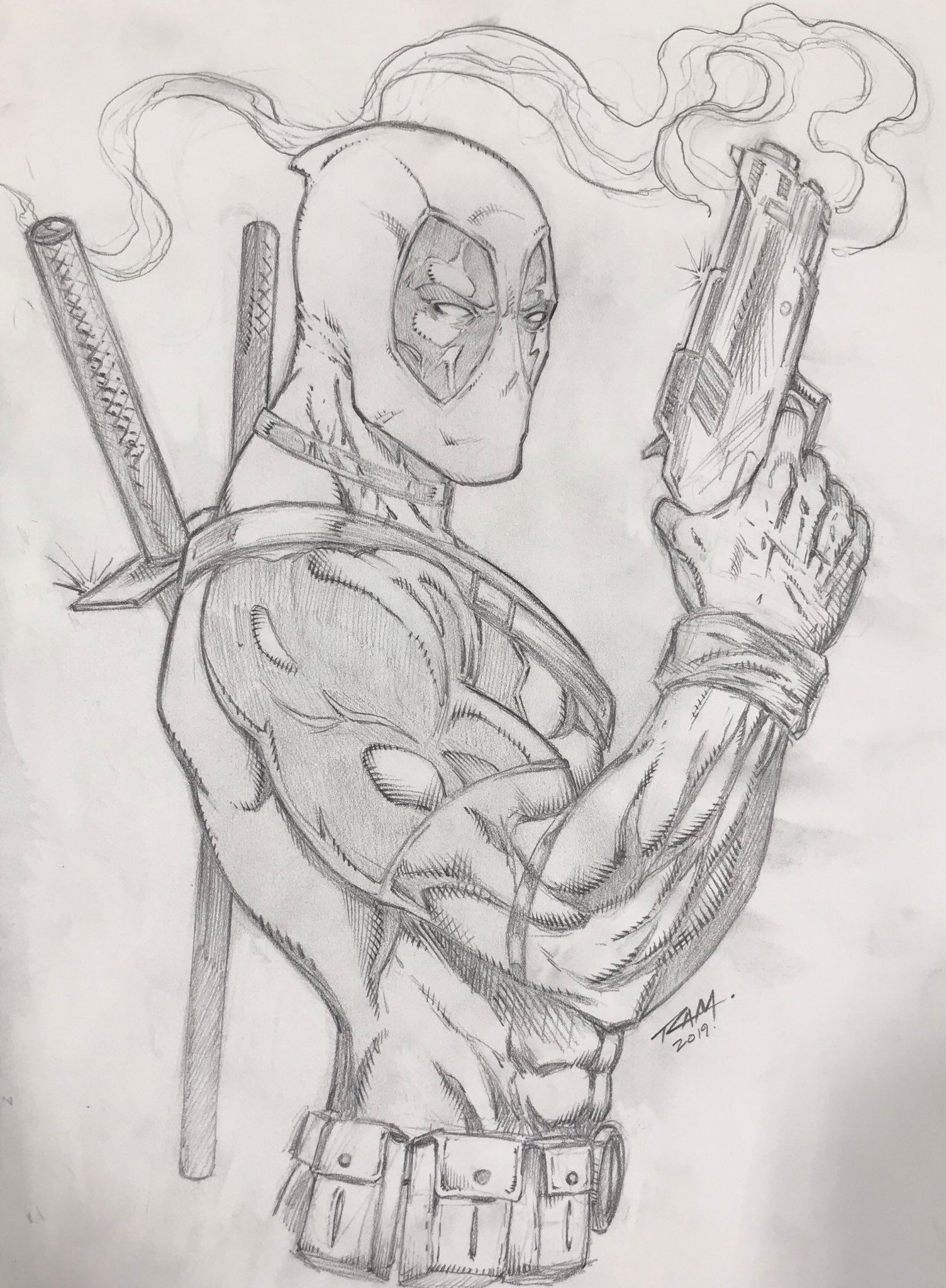 Wallpaper #ojUUk5cBk_lpvpalXJUt154 Deadpool Sketch Easy