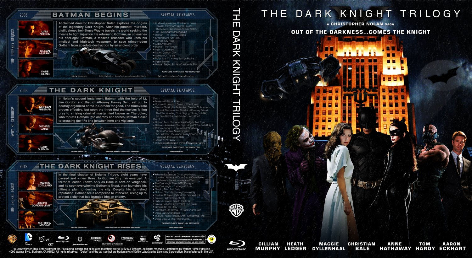 Wallpaper #5PQTOpMBKFX8bn3r7Hfd176 The Dark Knight Trilogy Movie Blu Ray Custom Covers
