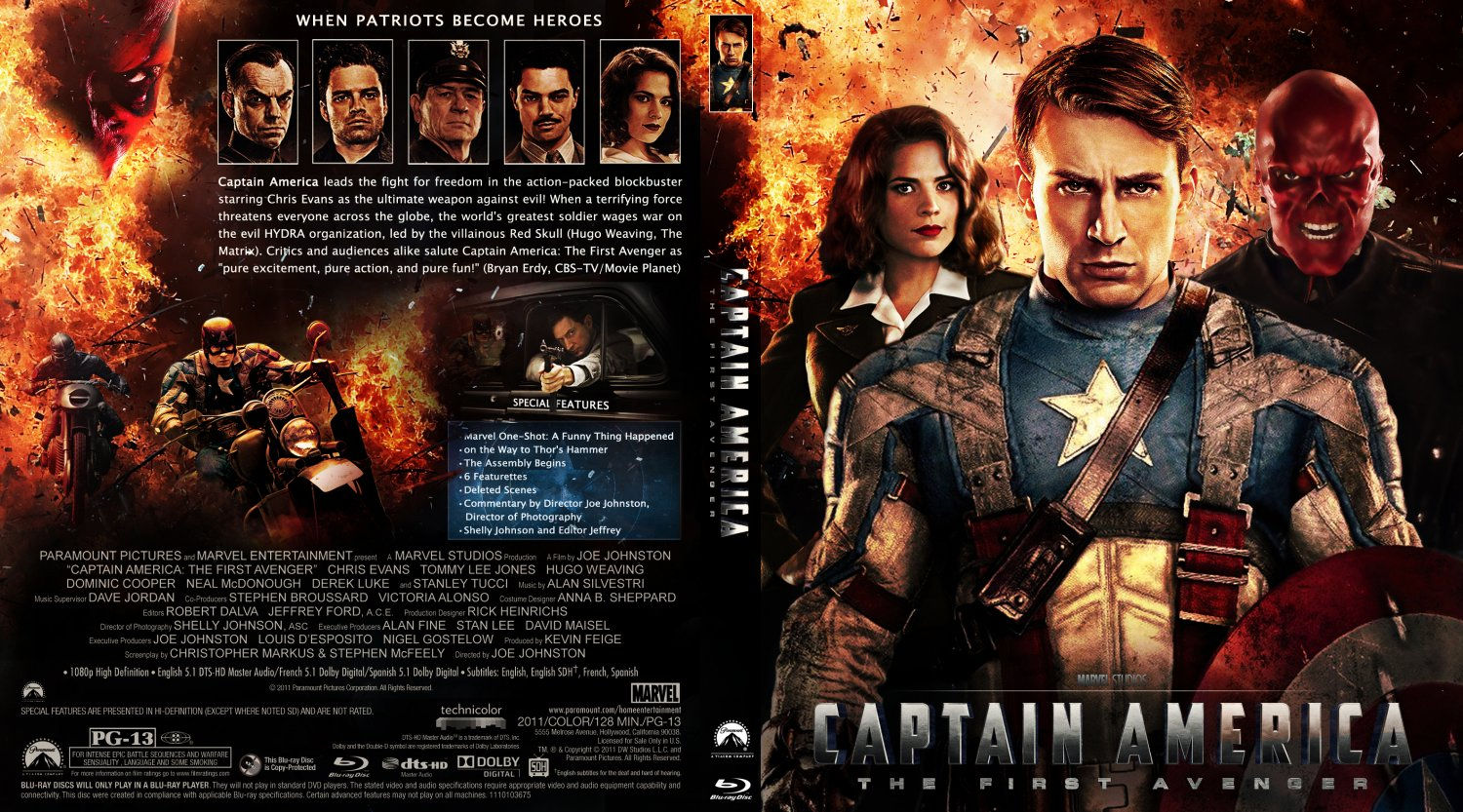 Wallpaper #dnS5wI4B_8f4nGFaC23R54 Captain America the First Avenger Movie Blu Ray Custom Covers